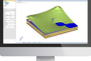  Dank der Implementierung von Bohrprofilen lassen sich mit SBR+ von nun an polygonale, interpolierte Bodenschichtverläufe sowie Geländeverläufe definieren. Aushubbereiche machen erstmals die Berechnung von Hebungen infolge von Aushubentlastung möglich. 