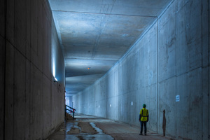  Tunnelbauwerk in offener Bauweise: Hier kamen die gekühlten Betone zum Einsatz. 