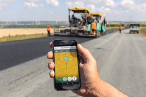  Einbautemperaturen per Smartphone überwachen: Nutzer von Witos Paving Docu und Witos Paving Plus, die zusätzlich das Temperatur-Messsystem RoadScan einsetzen, können mit der Jobsite Temp App jetzt alle relevanten Temperaturdaten in Echtzeit verfolgen. 