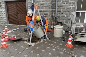  Das TIP-Verfahren ermöglicht es, aus den vorhandenen Schächten heraus zu arbeiten. Der Rohreinschub war in zwei Tagen abgeschlossen. Inklusive der vor- und nachbereitenden Arbeiten betrug die Bauzeit zwei Wochen.  