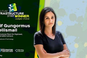  Elif Gungormus Deliismail ist Doktorandin im Bereich Chemieingenieurwesen an der türkischen Universität Izmir Institute of Technology. Im Rahmen des „Future Infrastructure Star“-Programms von Bentley Education erhielt sie den Jurypreis für ihr Projekt „Mini-Modular-Anlage für den digitalisierten Campus“. 