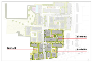  Lageplan Baufelder A, B und C. 