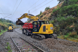  Der Ein- und Ausbau von Schotter erfolgte mithilfe von drei Cat 315. 