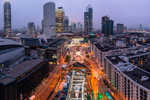  Projekt U5 Europaviertel: Blick auf die Startbaugrube in der Europa-Allee.  