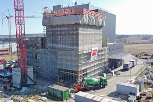  Der Nachschub von Heidelberger Beton rollte ununterbrochen. 