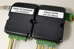  Die von den Sensoren gesammelten Werte werden über einen Messknoten, der die Kommunikation der einzelnen Sensoren sicherstellt, an den Camur-III-Controller übermittelt. 