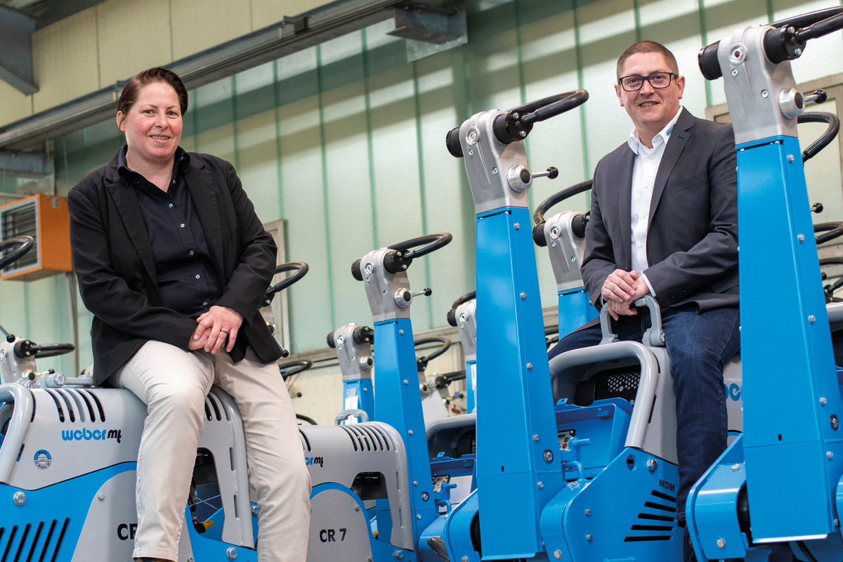 Katharina Weber, kaufmännische Geschäftsführerin, und Matthias Weber, technischer Geschäftsführer, vertreten das Unternehmen gemeinsam.