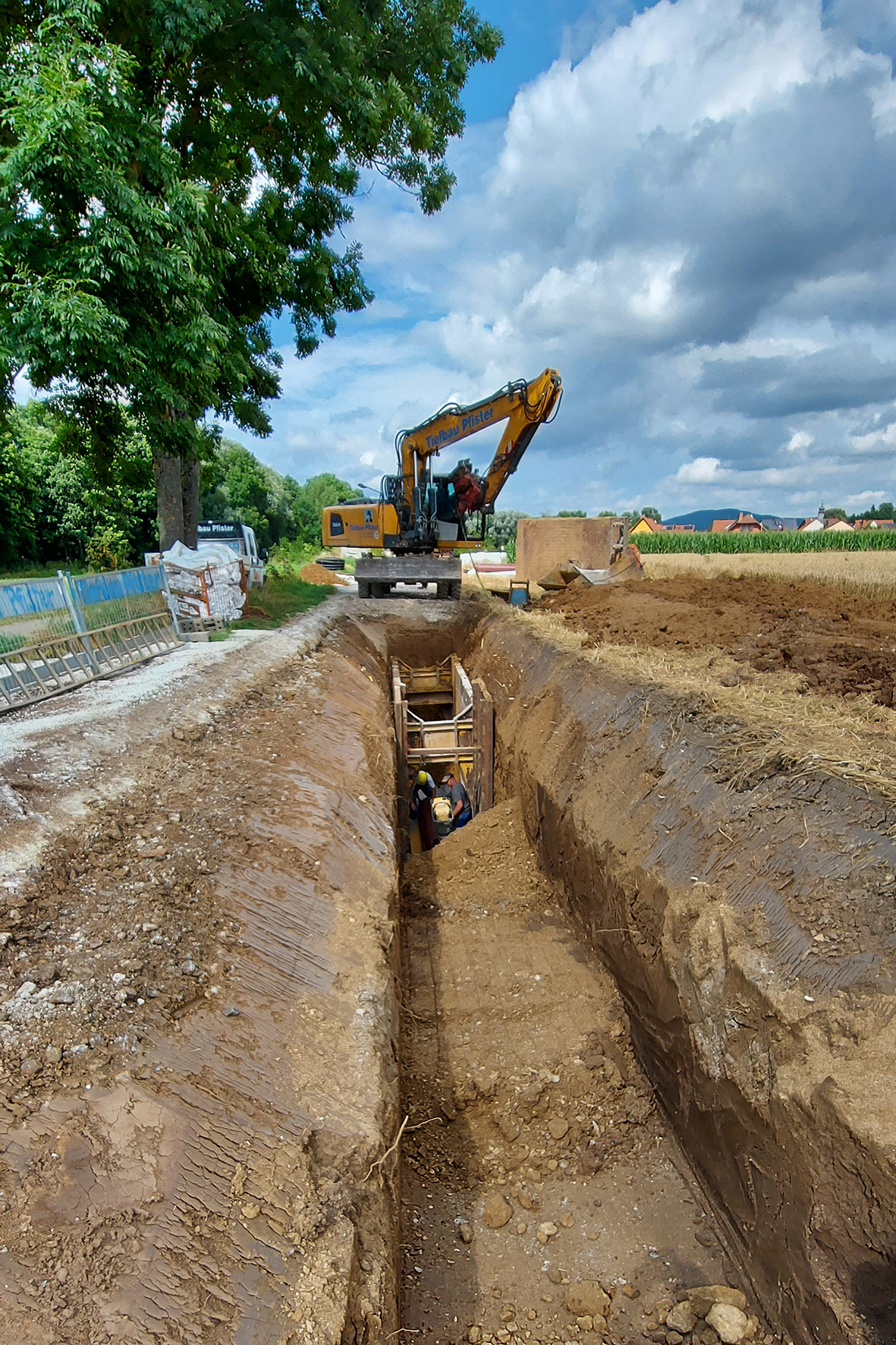 2,8 km lang ist der neue Verbundkanal, der nach seiner Fertigstellung die Abwasseranlage Scheßlitz mit der Zentralkläranlage Giech verbindet.