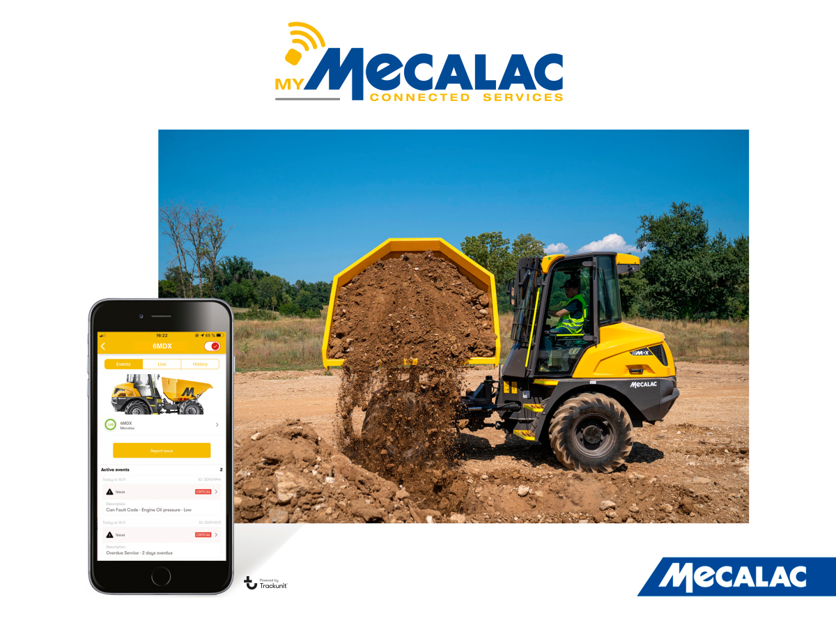 Die Telematiklösung MyMecalac Connected Services ist nun für Baustellenkipper verfügbar.