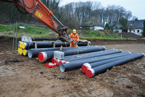  Für die Hausanschlüsse im Neubaugebiet werden 720 Meter Freispiegelleitung verlegt. 