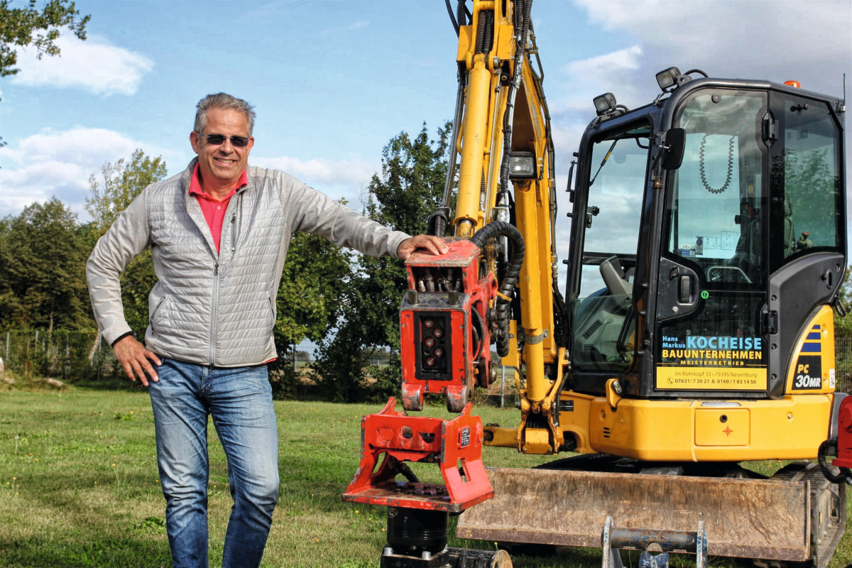 Mit Lehnhoffs vollhydraulischem Variolock-Schnellwechsler VL 30 arbeitet Markus Kocheise sicherer und produktiver. Seine Umsätze haben sich um 30 Prozent im Jahr erhöht.