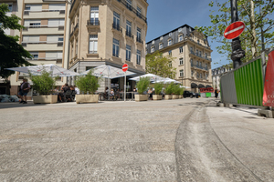 Die Verkehrsflächen rund um den Place de Paris durften während der Bauarbeiten nur kurzzeitig gesperrt werden. 