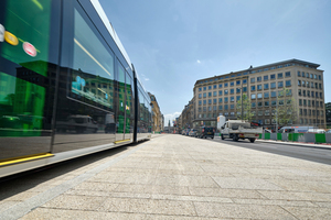  Auch entlang der Tramlinie kam das Rapid-System zum Einsatz. 