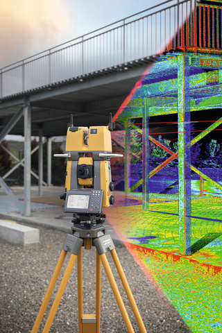 Für das Vermessen, Abstecken und Scannen kommt eine Robotik-Totalstation wie die GTL-1200 zum Einsatz.