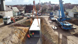 Der Stauraumkanal wurde in nur zwei Tagen montiert.