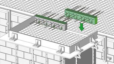 Isopro 120 ?berzeugt durch einen erleichterten Einbau: Es l?sst sich einfach von oben zwischen Au?enbauteil und Decke einsetzen.