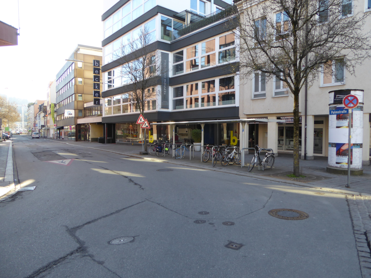 Vorher: Die Palmstraße in Lörrach im Monat Februar 2021