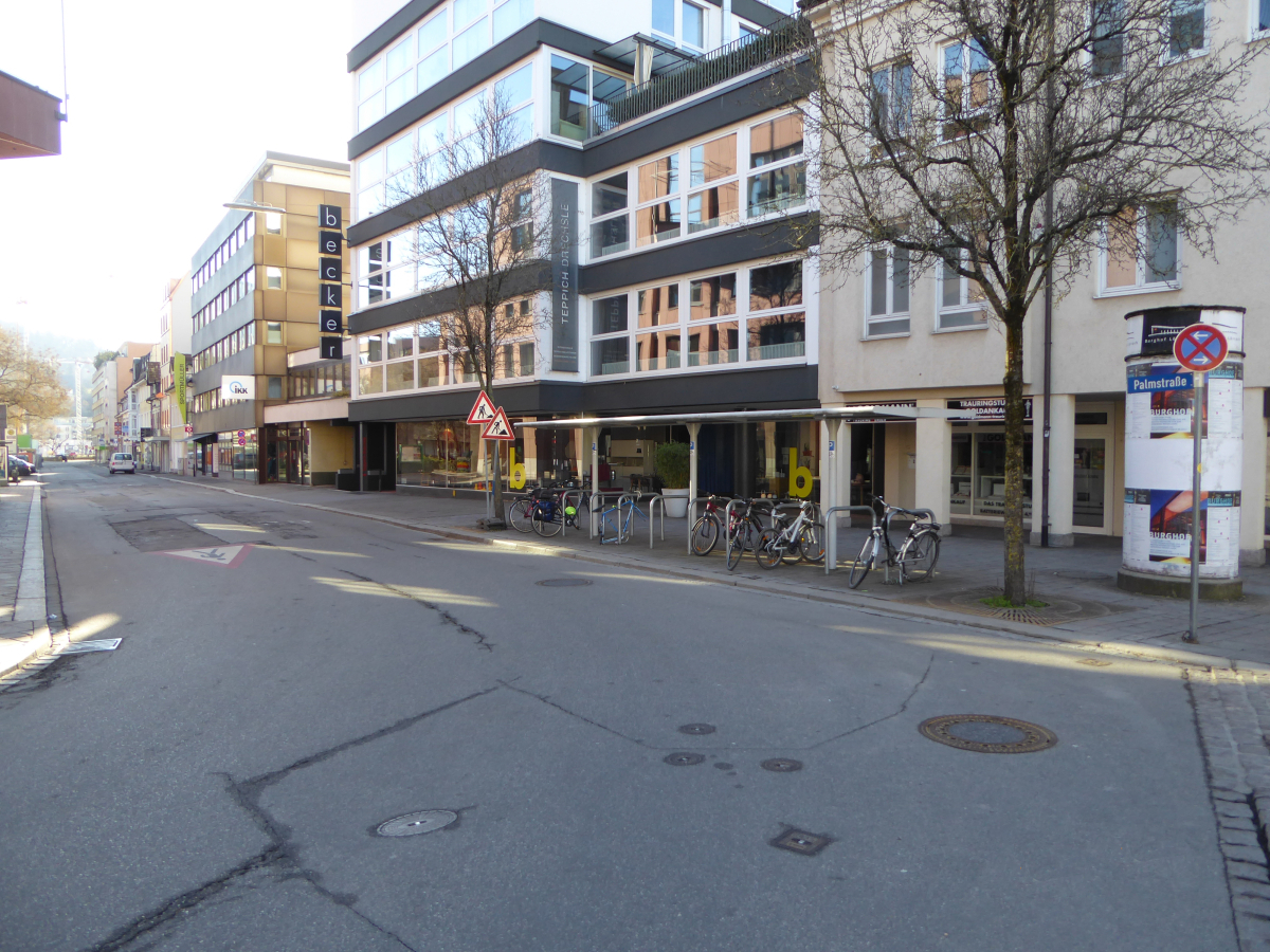 Vorher: Die Palmstraße in Lörrach im Monat Februar 2021