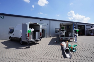 Das multifunktionale Robotersystem von Pipetronics: Jetzt auch als 3,5-Tonnen-Systemfahrzeug mit einem 3,5-Tonnen-Begleitfahrzeug verfügbar. 