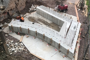  Für das Fundament der Widerlager kam die Rasterschalung von Paschal zum Einsatz  