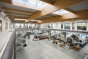  Beim Tragwerk setzt Brüninghoff auf eine hybride Skelettkonstruktion mit Betonfertigbauteilen 