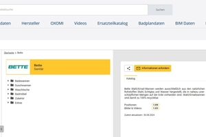  AUSSCHREIBEN.DE wurde in der bekannten Darstellung in die Plattform Building-Masterdata.com integriert 