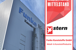  Auch in diesem Jahr gehört die Funke Kunststoffe GmbH zu den 500 innovativsten mittelständischen Unternehmen in Deutschland, wie eine aktuelle Studie im Auftrag des Nachrichtenmagazins stern ergab 