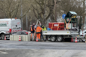 Die kompakte Baustelleneinrichtung für das TIP-Verfahren minimiert den Flächenbedarf und reduziert Einschränkungen für Anwohner und Verkehrsteilnehmer 