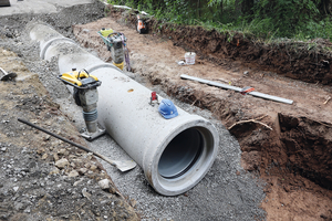  Der Einsatz von Fabekun-Rohren ist für den Zweckverband Verbandsbauamt Großbottwar ein Novum. Die Materialkombination aus Beton und Kunststoff ist eine ideale Lösung für die Gegebenheiten vor Ort 