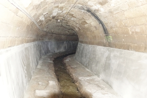  Auf rund 31 Metern sind die Kämpferbereiche sowohl maschinell im Nassspritzverfahren als auch von Hand mineralisch neu beschichtet worden 