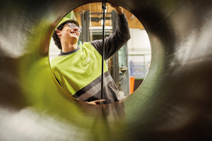  Die Produktion erfolgt ressourcenschonend mit kurzen Lieferketten und hohem Anteil an Recyclingmaterial 