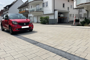  Auch in der Bonhoefferstraße wirkt das helle Pflaster im Farbton Aurum Steel sehr wohnlich 