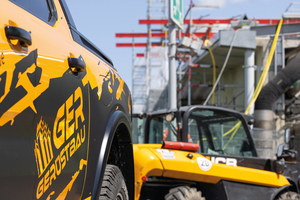  Die Spezialisten der Ger Gerüstbau arbeiteten für ein bestmögliches Gerüstkonzept eng mit den Peri Ingenieuren zusammen 