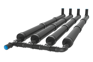  Der Stauraumkanal in der Nennweite DN 800 bietet individuelle Anpassungsmöglichkeiten durch aufeinander abgestimmte Produktkomponenten und lässt sich mit seinen sechs Meter langen Verbundrohren schnell und unkompliziert verlegen 