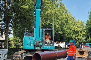  In der Liebigstraße kommen HS-Kanalrohre SN16 in Nennweiten von DN/OD 315 bis DN/OD 500 für den Mischwassersammler zum Einsatz 
