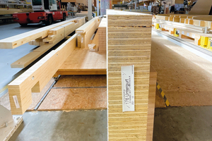  Das Furnierschichtholz von Metsä Wood wird aus drei Millimeter starken Nadelholzfurnieren hergestellt, die im Produktionsprozess miteinander verleimt werden 