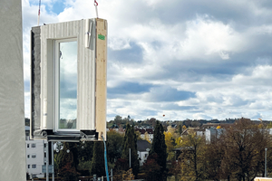  Die Maßhaltigkeit von Kerto LVL sorgt für eine reibungslose, fehlerunanfällige Elementproduktion, was sich auch auf der Baustelle auszahlt 