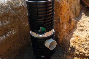  Schwammstadt Straßenablauf Combipoint mit integrierten Ein-laufschacht 