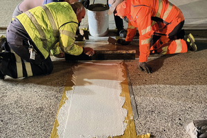  Den Deckenschluss bildete Triflex Concrete Repro Thix im Mix 1:3. Es sichert eine exakte Reprofilierung der Fläche 