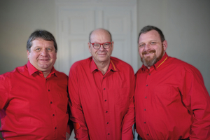  Dirk Eckart, Walter Stuber und Ingolf Stuber (v. l.) teilen sich die Geschäftsführung bei Gemeinhardt Service und lernen viel voneinander in der Praxis 