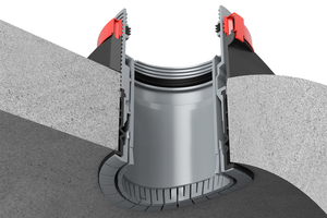  Der Dichtkragen des Funke VPS Turbo passt sich stufenlos an die innere Kontur der Bohrlaibungskante im Hauptrohr an. 
