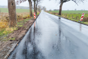  Die neu sanierte Landesstraße 281 war Ende September 2025 wieder für den Verkehr freigegeben 