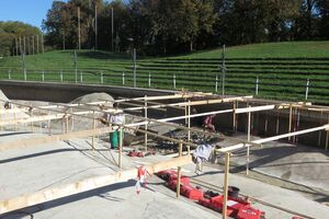  Augsburger Eiskanal, Vorbereitungen der Baustelle 