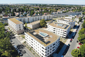 Erst aus der Vogelperspektive offenbart sich die gesamte Typologie der Gebäude und des Freiraums an der Gretelriede 