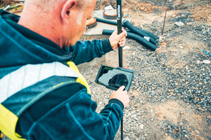  Die zugehörige Measure app übernimmt Erfassung, Visualisierung, Qualitätskontrolle und Dokumentation direkt auf der Baustelle 