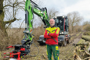  Der Kunde Energieholz Hessen demonstriert den Einsatz in der Forst- und Landschaftspflege 