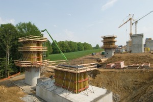  Baufortschritt am Bauwerk 18 der A 72n mit Noe Schalung 