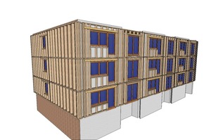  3-D-Modell der geplanten Erneuerung der Außenfassade 