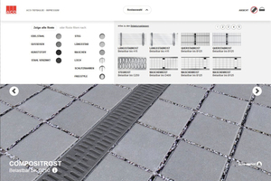  Der Multiline Rostkonfigurator ermöglicht es Planern und Architekten, Multiline Roste nach optischen Kriterien auszuwählen 