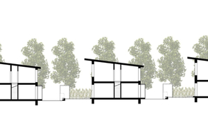  Das „BV-Lb-Modell“ verändert den sozialen Wohnungsbau: An die Stelle der üblichen Mehrgeschossbauten treten nicht-unterkellerte Reihenmiethäuser. Gegenüber Massenunterkünften verfügt jede Wohnung über einen separaten Eingang und einen kleinen Garten. 